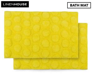 Linen House Hoop Bath Mat 2-Pack - Yellow