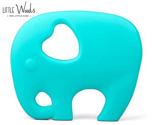 Little Woods Elephant Silicone Teether - Turquoise