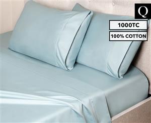 Luxury Living 1000TC Cotton Queen Bed Sheet Set - Starling