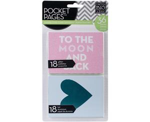 Me & My Big Ideas Pocket Pages Specialty Cards 3&quotX4" 36/Pkg-To The Moon & Back
