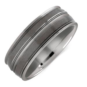 Men's Ring in Grey Tungsten