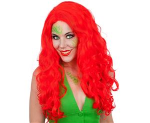 Mermaid Wig - Red Long Curly