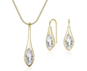Mestige Amelie Necklace & Earrings Set w/ Swarovski Crystals - Gold