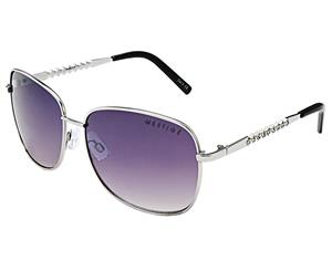 Mestige Women's Hillcrest Sunglasses w/ Swarovski Crystals - Silver/Purple