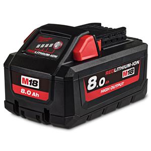 Milwaukee 18V 8.0Ah Red Lithium-Ion High Output Battery Pack M18HB8