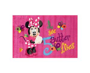 Minnie Mouse Butterflies Kids Rug