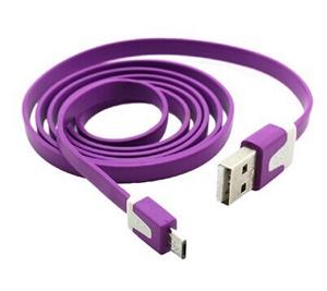 Partlist UCABPLUM01AB14 1 Meter Flat Purple USB to Micro USB (MK5P) Smartphone data/charge Cable