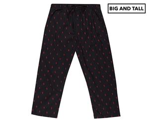 Polo Ralph Lauren Men's Big & Tall Allover Pony Pyjama Pant - Black/Red