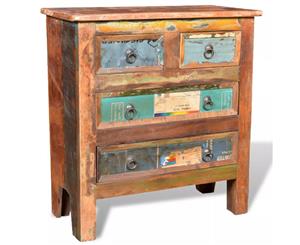 Reclaimed Recycled Solid Wood Cabinet Storage Bedside Chest Distressed Rustic