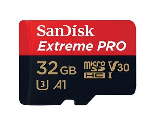 SANDISK SDSQXCG-032G-GN6MA 32GB MICRO SDHC EXTREME PRO 4K  A1 V30 UHS-I/ U3 100MB/s