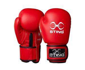 STING AIBA COMPETITION BOXING GLOVE - RED