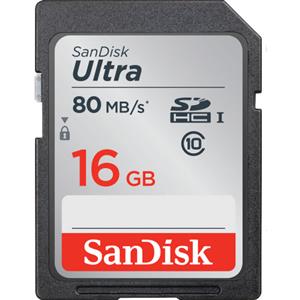 Sandisk - SDUNC016GGN6IN - 16GB Ultra  SDHC  UHS-I Card