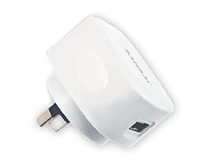 Sansai AC USB Port Adapter Wall Charger 5V 1A for Smartphones Apple Samsung WHT