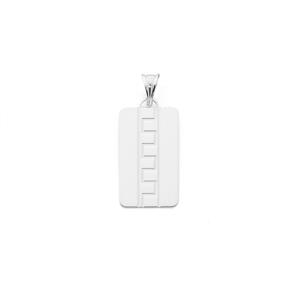Silver Rectangle Dogtag