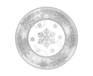 Sparkling Snowflakes Dinner Plates 8pk