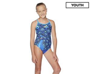 Speedo Youth Girls' Y Back One-Piece Swimsuit - Peacock Paisley