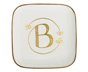 Splosh Alphabet Ceramic Trinket Plate (Letter B)