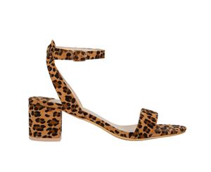 Tempest Obsessed Womens Strappy Low Block Heel Spendless Shoes - Leopard