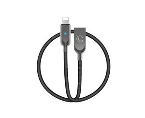 USAMS Auto Disconnect Lighting USB Charging Cable for iPhone / iPad - Black