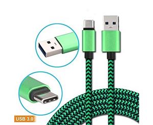 USB Type C Braided Cable Green