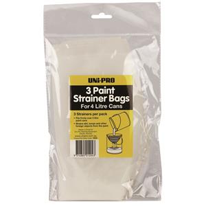 Uni-Pro 4L Paint Strainer Bag - 3 Pack