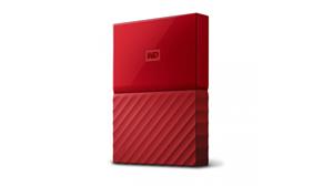 WD My Passport 2TB Portable Hard Drive - Red