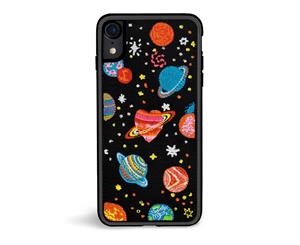 Zero Gravity Cosmos Embroidered Protective Case For iPhone XR