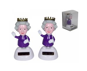 10CM Dancing Queen Elizabeth Grooving Solar Powered - Purple