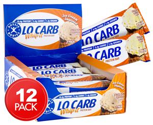 12 x Aussie Bodies Lo Carb Whip'd English Toffee Protein Bar 60g