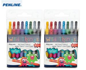 2 x Mini Twist Crayon 8-Pack