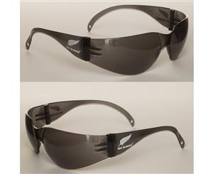 2 x Rugby Union All Blacks NRL Safety Eyewear UV Sunglasses Glasses Work Protect SMOKE