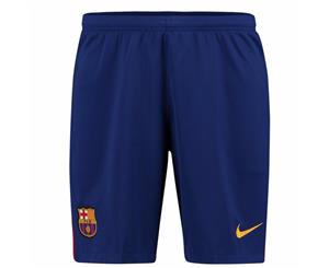 2017-2018 Barcelona Home Nike Football Shorts Blue (Kids)