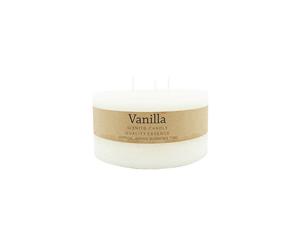 3 Wick Twilight Premium Candle 15x7.5cm Scented Vanilla Concentrate 80 Hours - White