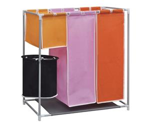 3-Section Laundry Sorter Hamper with a Washing Bin Washing Basket Bags