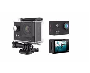 4K Ultra Hd Sports Camera 30M Waterproof 2" Lcd H9 Action Camera - Black