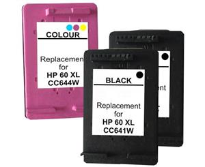60XL Remanufactured Inkjet Cartridge Set #2 3 Cartridges