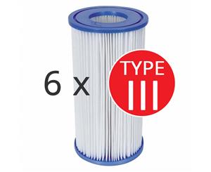 6x Bestway Cartridge Filter Element Type III - 58012