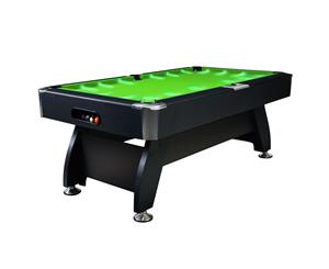 8FT Green Timber MDF Luxury Pool Snooker Billiard Table with LED Lighting