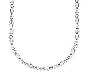 925 Sterling Silver Bling Chain - BYZANTINE 4x4mm