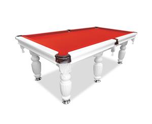 9FT White Red Felt Luxury Slate Pool / Billard / Snooker Table