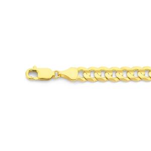 9ct Gold 21cm Concave Curb Bracelet