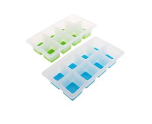 Appetito Easy Release 8 Cube Square Ice Tray Set of 2