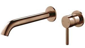 Arcisan Axus Wall Mounted 220mm Spout Basin Mixer - Rose Gold PVD
