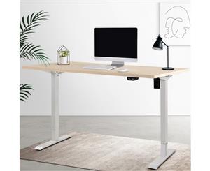 Artiss Standing Desk Motorised Sit Stand Table Riser Height Adjustable Electric Computer Table Laptop Desks Home Office 100cm Desktop White Frame