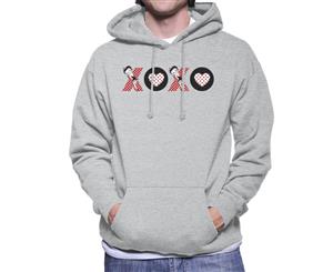 Betty Boop Polka Dot XOXO Men's Hooded Sweatshirt - Heather Grey