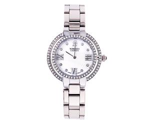 Bevilles Roberto Carati Ambrosia Crystal Mother of Pear Silver Watch 3 Hands