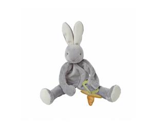 Bunnies By The Bay Silly Buddy Pacifier Holder Lovey - Grey