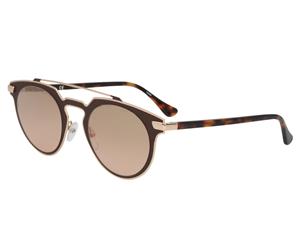 Calvin Klein Women's Round Cat-Eye Platinum Sunglasses - Chocolate