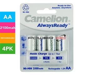 Camelion Always Ready Rechargeable 2100mAh AA Battery 4-Pack