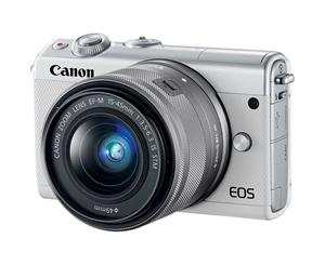 Canon EOS M100 Mirrorless Digital Camera with EF-M 15-45mm camera Kit - White